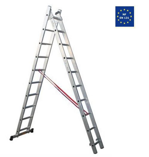 &Eacute;chelle transformable 2 plans 2.6 m - ESCALUX
