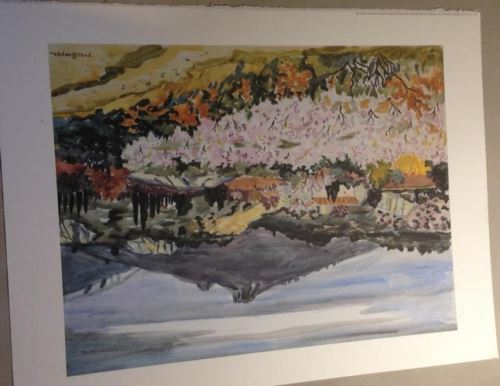 Yves BRAYEUR - Amandiers En Fleurs - 50x65 cm - AFFICHE / POSTER