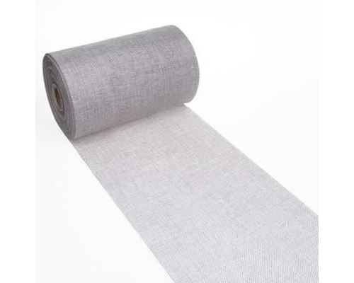 Chemin de table en lin aspect Shabby Chic 20 cm - Gris - 5 m - 69-200-5 - 23: Deko AS GmbH: Cuisine & Maison