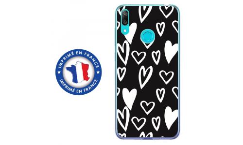 Coque souple pour Huawei Y7 (2019) avec impression Motifs Love coeur 2