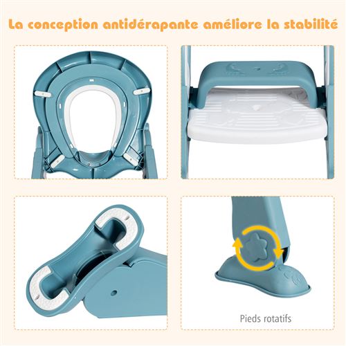 Siège de Toilette giantex pour Enfants Pliable et Hauteur Réglable