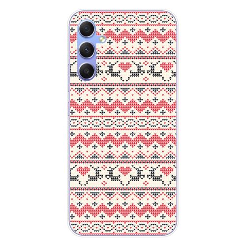 Coque en silicone imprimée compatible Samsung Galaxy A34 5G NO Pull de Noël Rennes