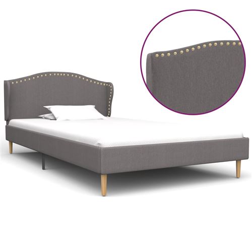Cadre de lit Gris clair Tissu 90 x 200 cm
