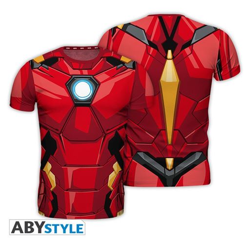 ABYstyle - Marvel - Iron Man - T-Shirt Réplique - Rouge et noir - Homme (M)
