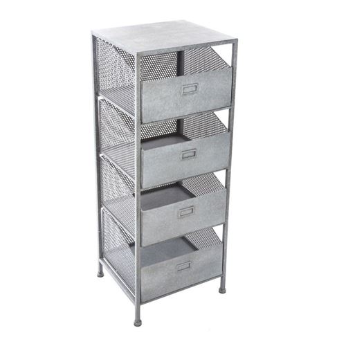Chiffonnier 4 tiroirs RENAN gris Atmosphéra