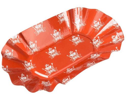 Amscan bols de snack BBQ 17,7 x 11,3 cm carton rouge 8 pièces