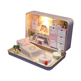 Nouvelle maison de poupée miniature marque boîte de fer théâtre