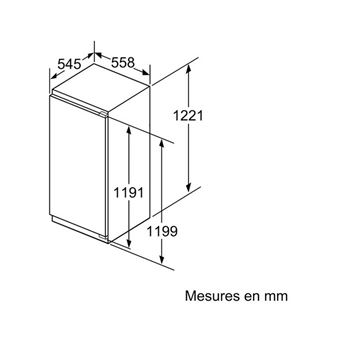 réfrigérateur 1 porte intégrable à pantographe 195l a++ - ki42ladf0