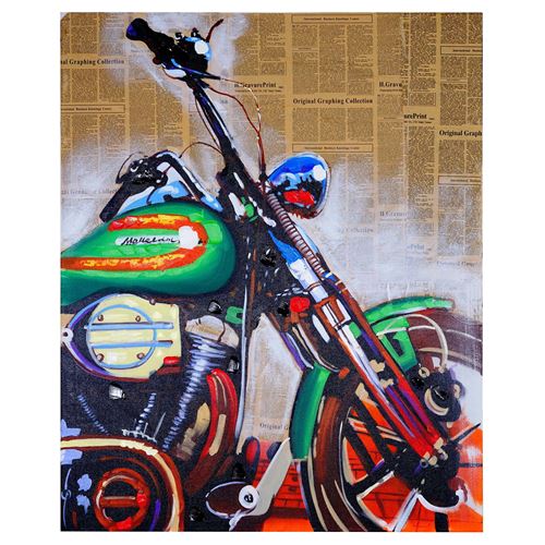 Générique Multicolore Tableau À L'huile Peint À La Main À 100% Toile De Décoration Murale Xl 100X80cm - Image 1