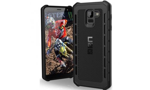 UAG Rugged Case for Samsung Galaxy J6 (2018) - Outback Black - Achterzijde behuizing voor mobiele telefoon - zwart - voor Samsung Galaxy J6 (2018)