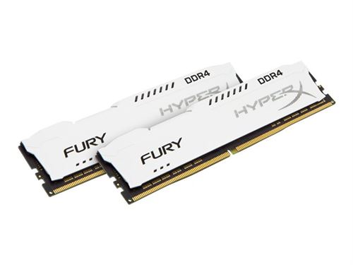 HyperX FURY White 16GB DDR4 3400 MHz Kit 16Go DDR4 3400MHz module de mémoire - Modules de mémoire (16 Go, 2 x 8 Go, DDR4, 3400 MHz, 288-pin DIMM, Blanc)