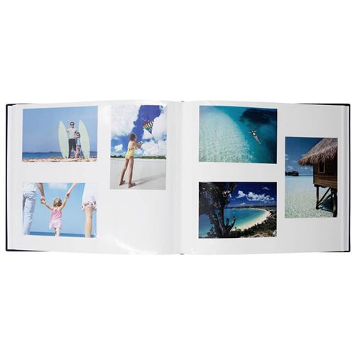 Cliocoo Grand album photo auto-adhésif - Impression sur toile - Album photo  avec couverture en lin - Pages vierges - Avec marqueur métallique - 28 x