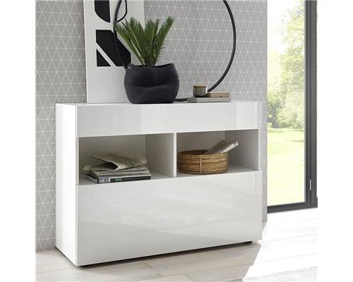 Buffet blanc laque design 110 cm SOPRANO