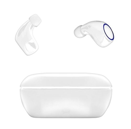 Écouteurs sans fil et Boîtier de charge Commande tactile 4H Blanc