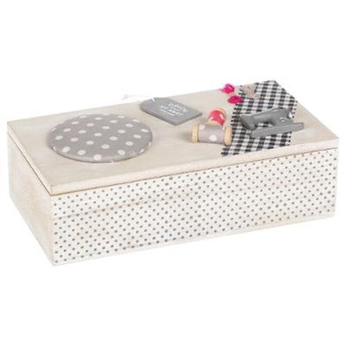 Boîte à Couture Déco Pois 24cm Multicolore