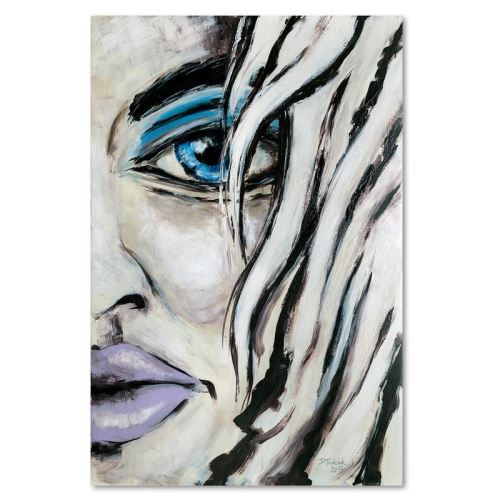 Cadre Moderne Tableau Sur Toile Image Murale Canevas Demi Visage Abstraction 70x100 Achat Prix Fnac