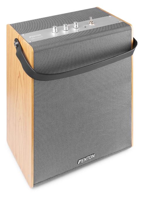 Enceinte Retro Vintage 8 Fenton Vbs80 Entrée Aux 3.5 Mm Et Technologie Sans Fil Bluetooth Couleur Bois/gris
