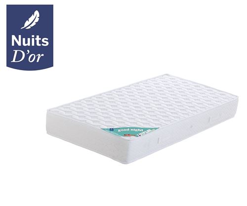 Goodnight Matelas 140x190 cm Densit 35 Kgm3 - - Soutien Ferme - Oreiller Mmoire de Forme