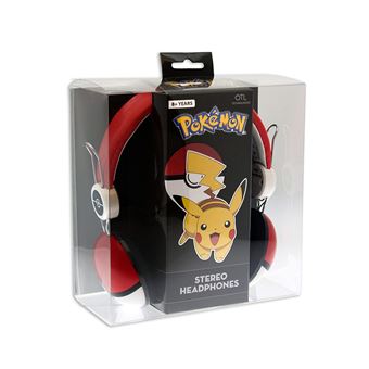 OTL Pokemon Pokéball - Écouteurs - circum-aural - filaire - jack 3,5mm - rouge