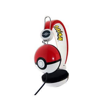 OTL Pokemon Pokéball - Écouteurs - circum-aural - filaire - jack 3,5mm - rouge