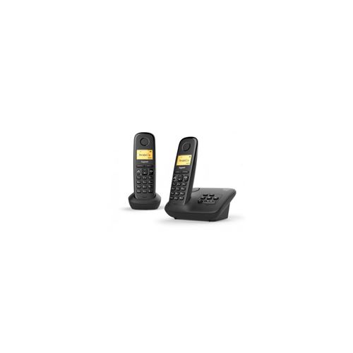 Gigaset A270A Duo - Téléphone sans fil - système de répondeur avec ID d appelant - DECT\GAP - noir + combiné supplémentaire