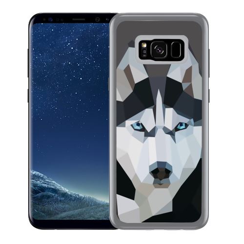 Coque pour Samsung Galaxy S8 loup husky origami