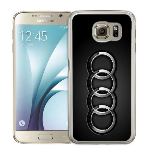 Coque pour Samsung Galaxy S7 Edge audi logo métal