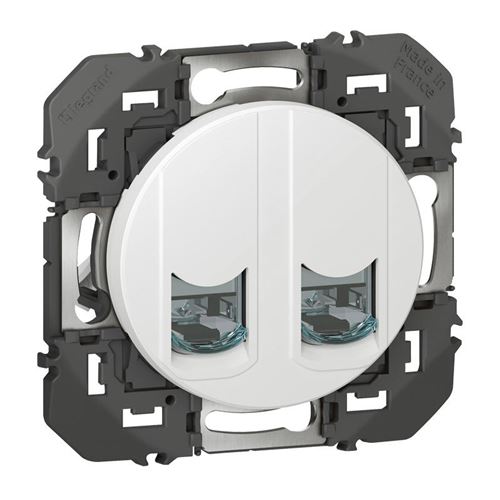 Prise 2 Rj45 Cat6 Stp Blanc - Dooxie