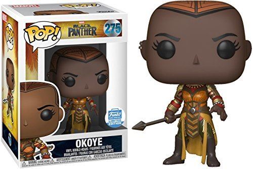 Funko Pop Marvel - Figurine Bobblehead en vinyle Okoye avec panthère noire et protecteur anti-pop