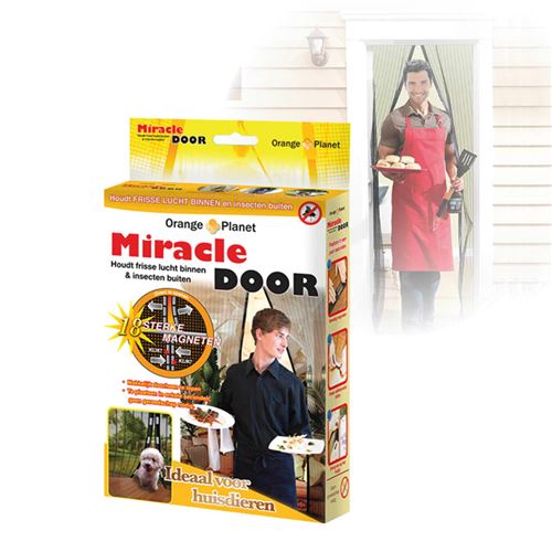 Orange Donkey Moustiquaire de porte magnétique Miracle Noir BUF001