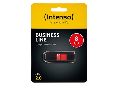 Clé USB Intenso Business Line 8 Go USB 2.0 Noir/Rouge - Image 5