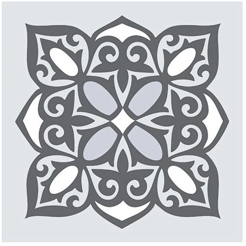 6 stickers carreaux gris 15 x 15 cm