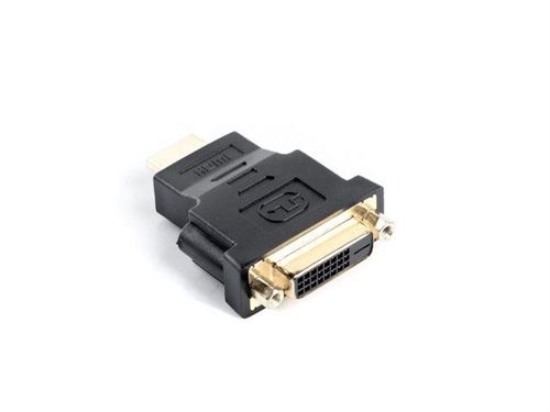 Lanberg ad 0014 bk hdmi a (1.4) mâle vers dvi-d (24 + 1 broches) femelle adaptateur noir ad-0014-bk