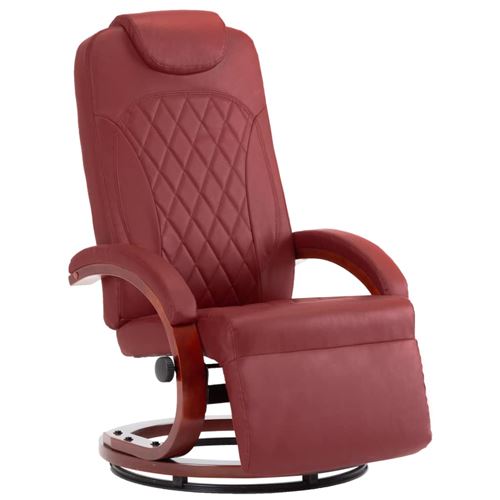 vidaXL Fauteuil inclinable TV Rouge bordeaux Similicuir