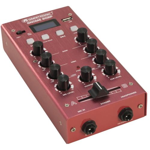Omnitronic Gnome-202P mini table de mixage rouge