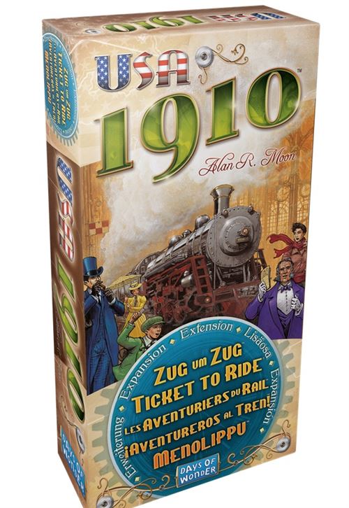 Asmodee Multicolore Jeu De Stratégie Les Aventuriers Du Rail Extension 1910