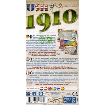 Jeu de stratégie Asmodee Les Aventuriers du Rail Extension 1910