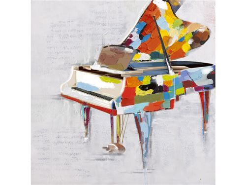 Peinture à l'huile piano SONATE - 60*60 cm