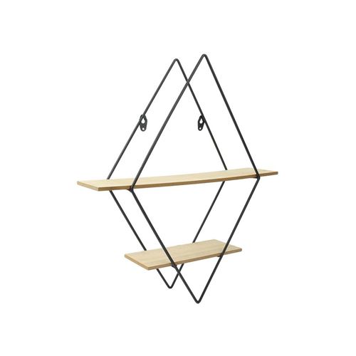 The Home Deco Factory - Etagère industrielle losange en bois et métal 46 cm