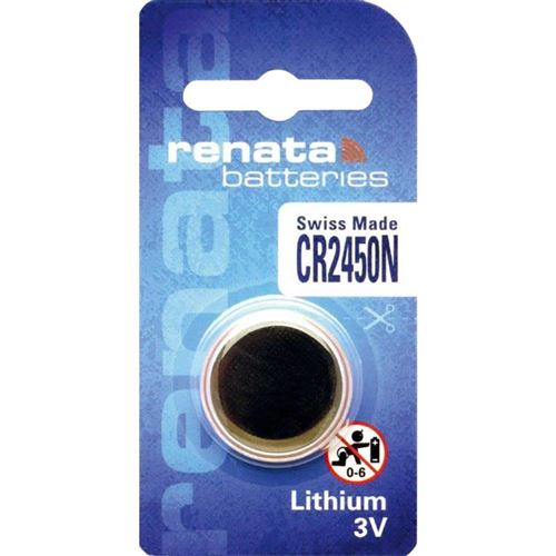 Blister de 1 Pile bouton lithium CR2450N 3V 540mAh