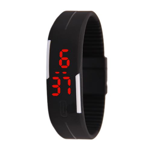 OHP Montre Bracelet LED Sport Noir