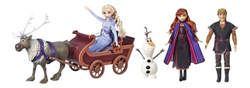 Coffret de 5 Figurines & Traîneau La Reine des Neiges - Les Bons