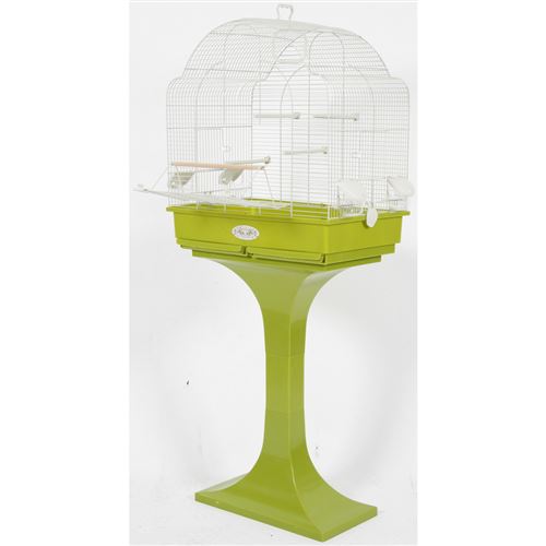 Cage Arabesque Louise 68 sur pieds. olive. Dimension: 68.5 x 36 x 135 cm . pour oiseaux. - zolux - ZO-104110OLI
