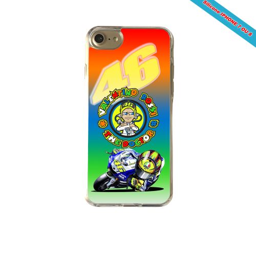 Coque silicone Iphone 8 Fan de Valentino Rossi VR46 1