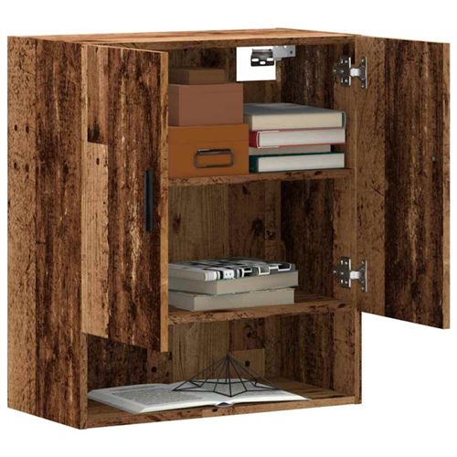 Armoire murale vieux bois 60x31x70 cm bois d ingénierie