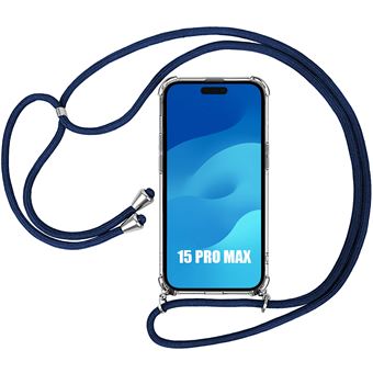 Coque avec cordon MOOOV iPhone 15 Plus Bleu