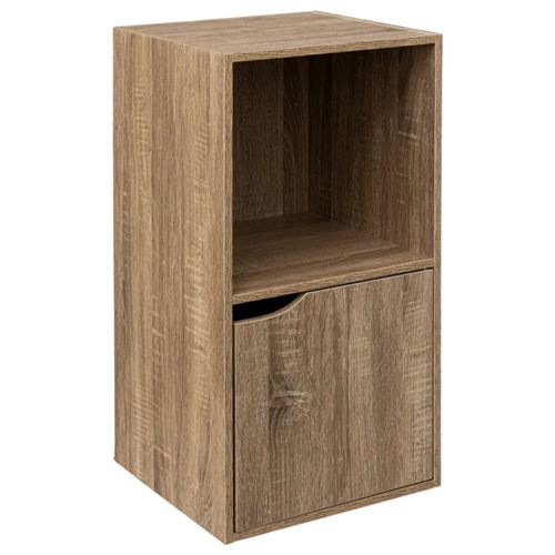 5Five Etagère 2 Cases 1 Porte Mix Coloris Naturel - Image 3