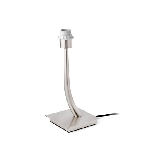 Faro Rem - Lampe de table à 1 lumière, nickel satiné - Abat-jour non inclus, E27