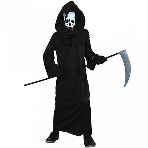 Déguisement Toge de squelette Noir - Enfant - 5/6 ans (110 à 116 cm) EURO CARNAVALES