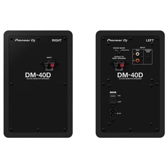 Paire d'enceintes de monitoring DM-40D - Bass Reflex - 2x19W - Mode DJ ou Production - Noir